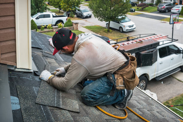 Professional Gutter Repair And Installation technician working in Milton, FL